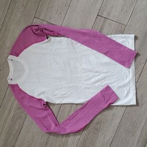 Lululemon Pink and White Run Swiftly Size 4